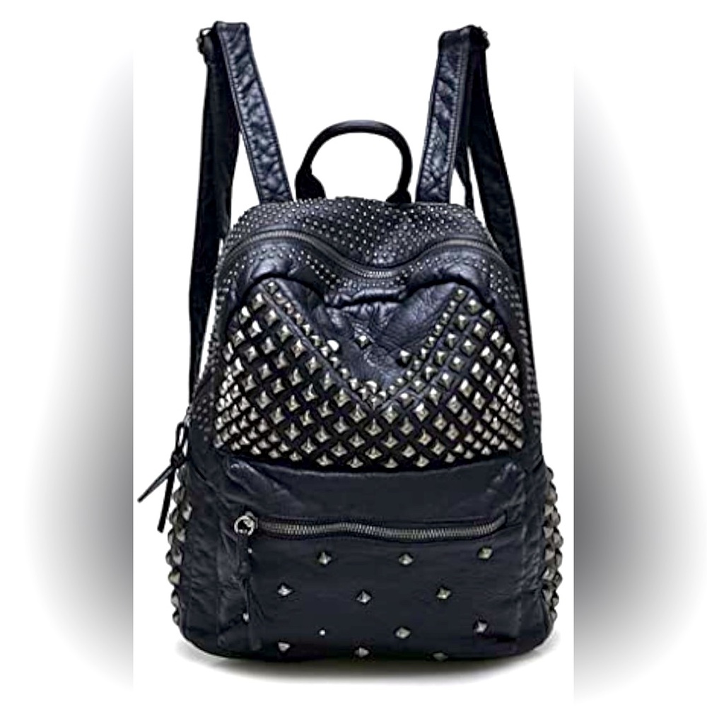 Leather Studded Mini Backpack